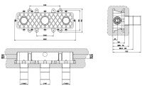 Gessi 316 встраиваемая часть смеситель для смесителя с изливом 45089031 хром схема 2