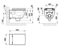 Gessi Mimi унитаз 37513 54,5х36,2 37513518 Белый схема 2