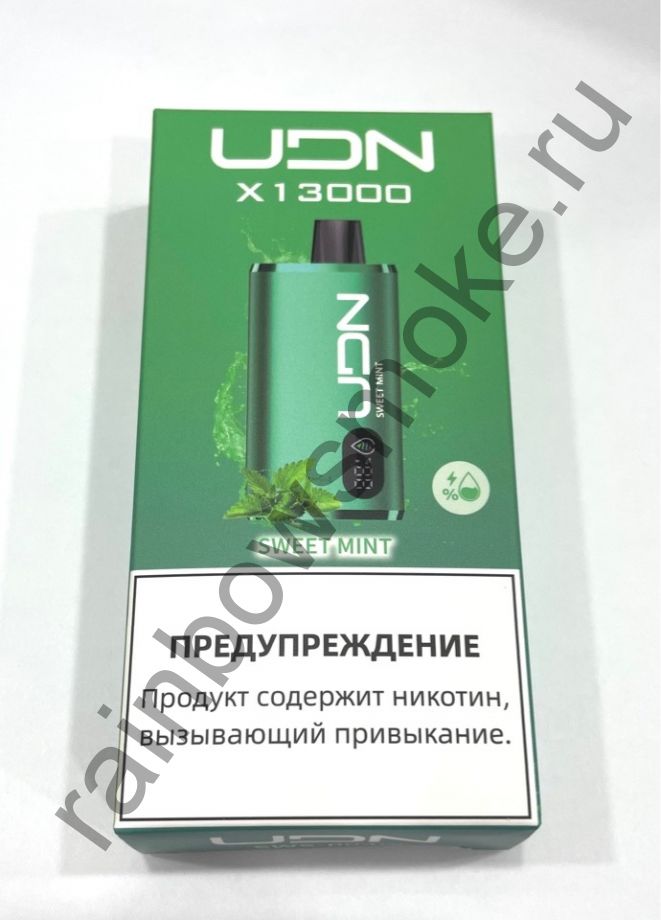 Электронная сигарета UDN X 13000 - Sweet Mint (Сладкая Мята)