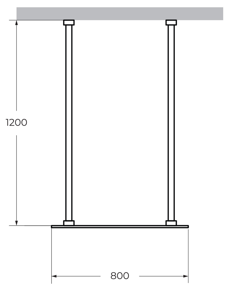 Стеклянная душевая перегородка CEZARES LIBERTA-L-2-80-120-C схема 7