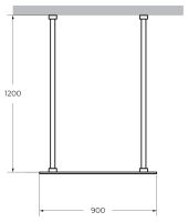 Душевая перегородка из одной стенки CEZARES LIBERTA-L-2-90-120-C схема 4