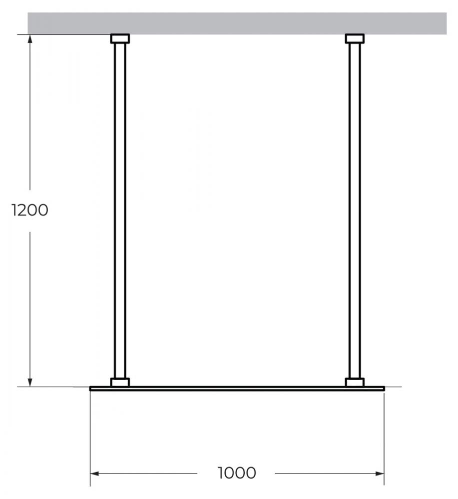 Душевая перегородка Walk-in CEZARES LIBERTA-L-2-100-120-C схема 4