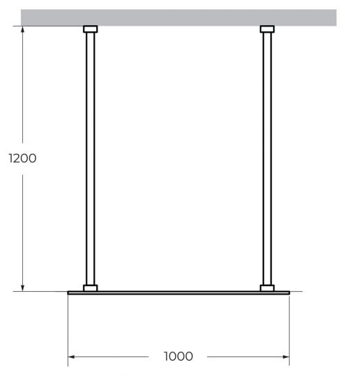 Душевая перегородка Walk-in CEZARES LIBERTA-L-2-100-120-C ФОТО