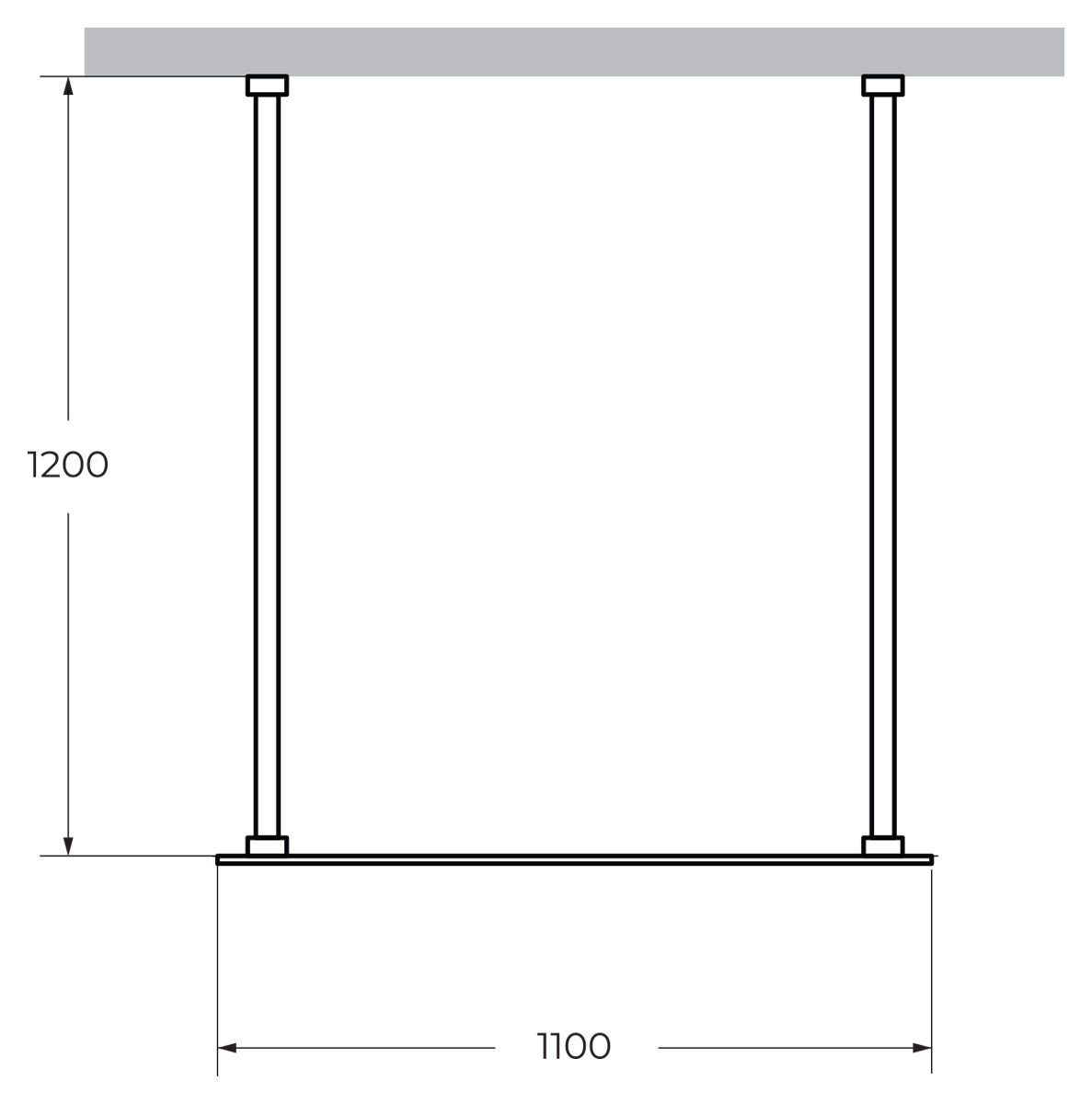 Душевая перегородка CEZARES LIBERTA-L-2-110-120-C схема 3