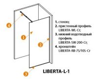 Душевая перегородка CEZARES LIBERTA-L-1-100-C схема 4