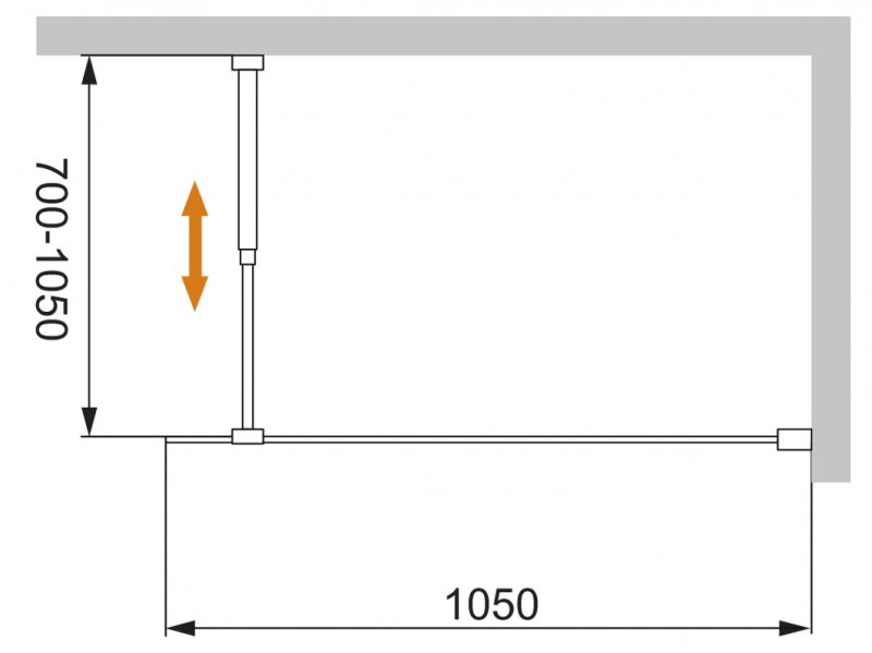 Душевая перегородка CEZARES LIBERTA-L-1-105-C схема 10