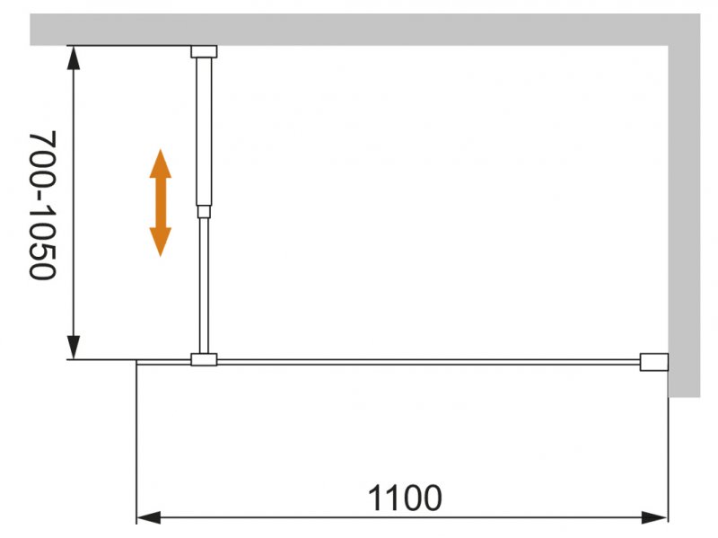 Душевая перегородка CEZARES LIBERTA-L-1-110-C схема 10