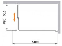 Душевая перегородка CEZARES LIBERTA-L-1-140-C схема 10