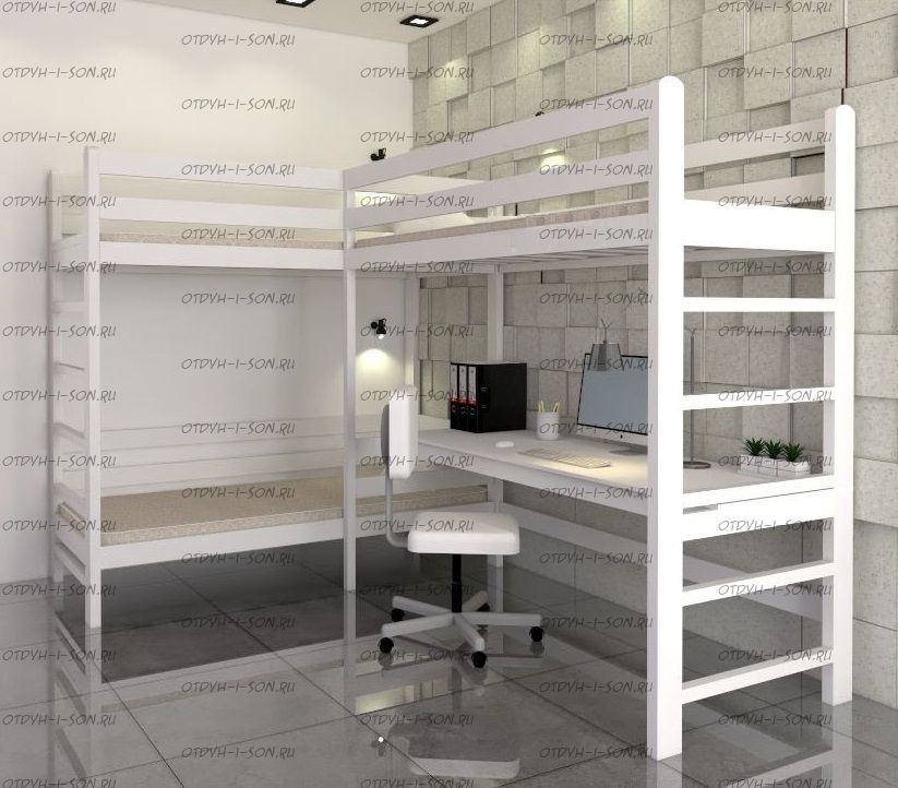 Кровать трехъярусная Кадет Трио