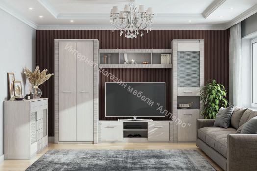 Шкаф универсальный Серия №4 Гамма 20 Ясень Анкор светлый/Сандал светлый