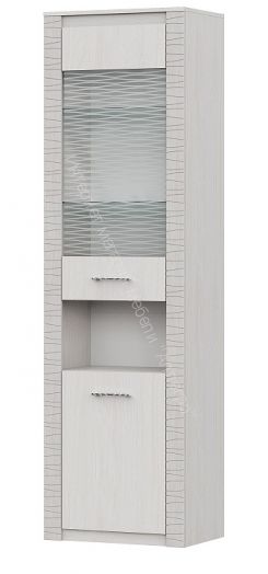 Пенал со стеклом Серия №4 Гамма 20 Ясень Анкор светлый/Сандал светлый