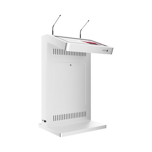 Интерактивная трибуна Double с рекламным дисплеем (белая)