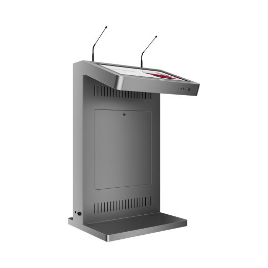 Интерактивная трибуна Double с рекламным дисплеем (серая)