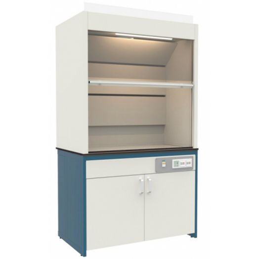 Шкаф вытяжной лабораторный, с камерой из ЛДСП (Синий)