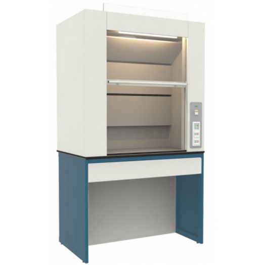 Шкаф вытяжной лабораторный,  типа А с камерой из ЛДСП без тумб (Синий)