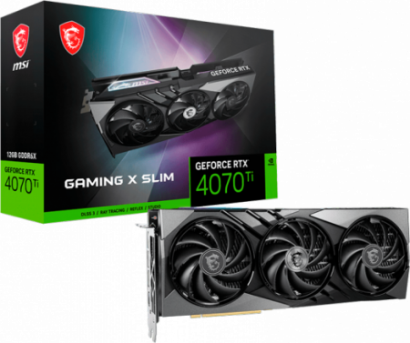 Видеокарта GeForce RTX 4070Ti 12Gb MSI Gaming X Slim 12G