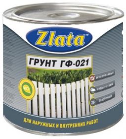Грунт Zlata ГФ-021 0.7кг Белый для Внутренних и Наружных Работ.