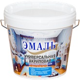 Эмаль Акриловая КБС 1.4кг Универсальная, Белая, без Запаха, Матовая.