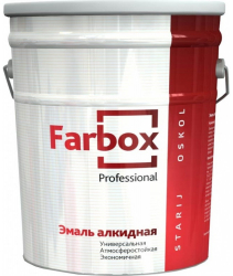 Эмаль ПФ-115 Farbox Универсальная 20кг Коричневая для Внутренних и Наружных Работ / Фарбокс.