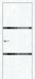 Межкомнатная Дверь с Экошпоном Bravo Браво-2.55 Snow Art / Mirox Grey 700x2000мм (Полотно 1шт) / Браво.