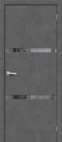 Межкомнатная Дверь с Экошпоном Bravo Браво-2.55 Slate Art / Mirox Grey 800x2000мм (Полотно 1шт) / Браво.