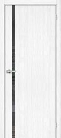 Межкомнатная Дверь с Экошпоном Bravo Браво-1.55 Snow Melinga / Mirox Grey 800x2000мм (Полотно 1шт) / Браво.