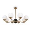 Люстра на Штанге Freya Marble FR5230PL-08BS Золото, Белый.