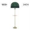 Торшер со Столиком и Зелёным Абажуром Citilux Базель CL407932T Бронза / Ситилюкс.
