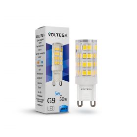 Лампа Светодиодная G9 5W, 460 Lm, 4000K, 220V IP20 Voltega Capsule G9 7186 Прозрачный, Керамика / Вольтега.