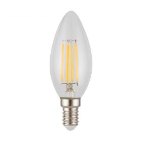 Лампа Филаментная Диммируемая Voltega Candle dim E14 5W 3000K 8460 Прозрачная, Стекло / Вольтега.