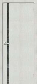 Межкомнатная Дверь с Экошпоном Bravo Браво-1.55 Bianco Veralinga / Mirox Grey 800x2000мм (Полотно 1шт) / Браво.