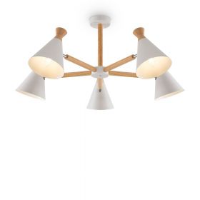 Люстра на Штанге Freya Rise FR5169PL-05W Белый, Металл / Фрея.