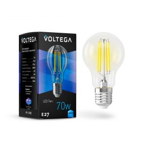 Лампа Филаментная Voltega Globe General E27 7W 4000K 7141 Прозрачная, Стекло / Вольтега.