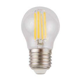 Лампа Филаментная Диммируемая Voltega Globe dim E27 5W 4000K 8467 Прозрачная, Стекло / Вольтега.
