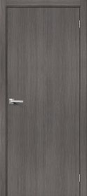 Межкомнатная Дверь с Экошпоном Bravo Браво-0 Grey Melinga 550x1900мм (Полотно+Коробка+5 Наличников) / Браво.