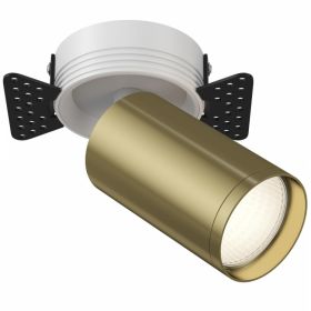 Встраиваемый Светильник Maytoni Technical FOCUS S C058CL-1WBS Белый и Латунь, Алюминий.
