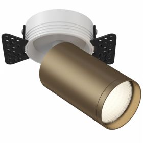 Встраиваемый Светильник Maytoni Technical FOCUS S C058CL-1WBZ Белый и Бронза Матовая, Алюминий.