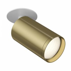 Встраиваемый Светильник Maytoni Technical FOCUS S C049CL-1WBS Белый и Латунь, Алюминий.