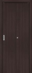 Дверь-Книжка Складная с Экошпоном Bravo Браво-0 Wenge Melinga Межкомнатная 350x2000мм (Полотно 2шт+Коробка+Наличники 5шт+Ручка+Петли+Ролик) / Браво.