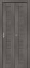 Дверь-Книжка Складная с Экошпоном Bravo Браво-21 Grey Melinga Межкомнатная 350x2000мм (Полотно 2шт+Коробка+Наличники 5шт+Ручка+Петли+Ролик) / Браво.