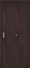 Дверь-Книжка Складная с Экошпоном Bravo Браво-21 Wenge Melinga Межкомнатная 350x2000мм (Полотно 2шт+Коробка+Наличники 5шт+Ручка+Петли+Ролик) / Браво.