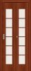 Дверь-Книжка Складная Финиш Флекс Bravo 2С Л-11 ИталОрех / Сатинато Межкомнатная 350x2000, 400x2000мм(полотно 2шт) / Браво.