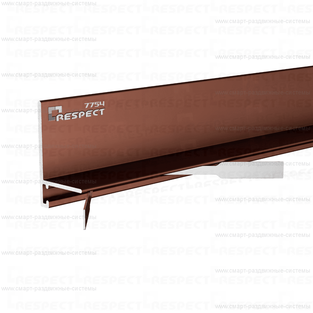 Микроплинтус Respect L-образный 7754 коричневый RAL 8017
