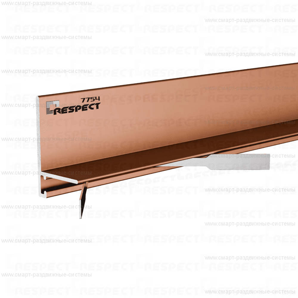 Микроплинтус Respect L-образный 7754 орех RAL 8025