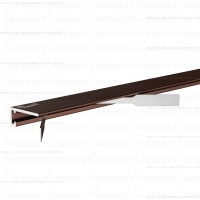 Микроплинтус Respect Standart 7753 коричневый RAL 8017 вид сбоку