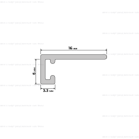 Микроплинтус Respect Standart 7753 черный RAL 9005 схема