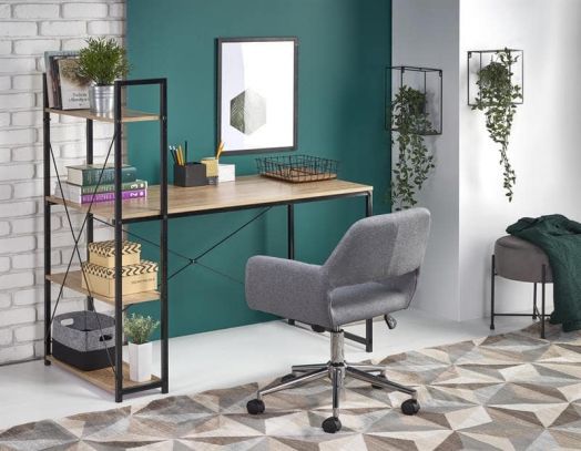 Стол письменный, компьютерный Halmar NARVIK B-1 (дуб сонома/черный)