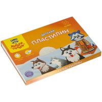 Пластилин 16 цветов 240 гр Мульти-Пульти "Енот на Аляске" со стеком 236490