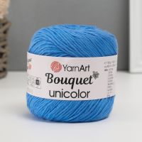 Пряжа "Bouquet Unicolor" 100% хлопок 200м/100г (3223 голубой)