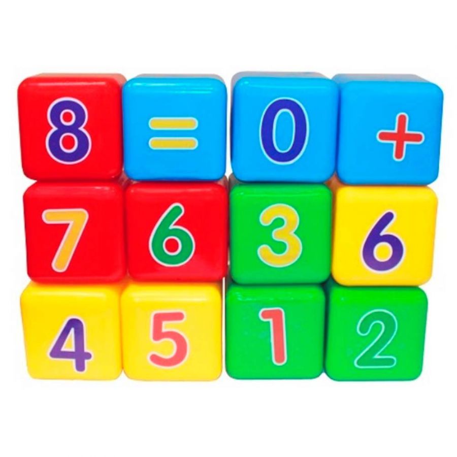 Набор кубиков "Первая математика" (кубик 7х7 см)